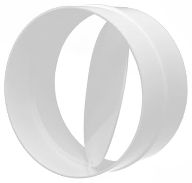 H&C VENT Wandflansch für Klima & Lüftungssystem (Ø 125mm, Mit Ventil, Rund) - Wand Flansch, Rohrverbinder & Wandanschluss - 125 mm Schlauch Adapter für Abluftschlauch, Lüftungsschlauch, Klimaanlage