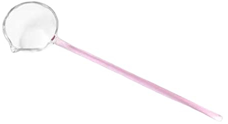 MagiDeal -Servierkelle, Lange, mundgeblasene Glaskelle, Servierlöffel für Punsch, Sauce, Salatdressing, ROSA