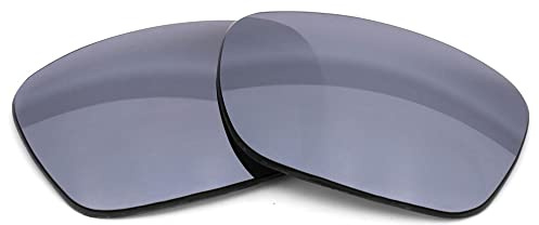 Apex Lenses Polarized PRO+ Replacement Lenses for Oakley SI Det Cord OO9253 Sunglasses (Cleaning Kit Included) (Silver)