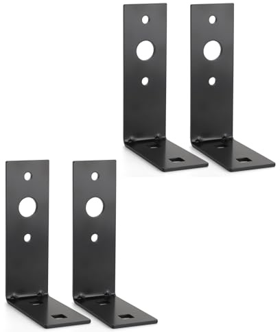 PARTSam 4X Black Trailer Light Brackets L Shape Tail Light Mounting Bracket Electrophoretic Deposition Steel for Boat Utility Trailer Lights Parts Accessories, 4.5 x 3 x 1.5 Inch