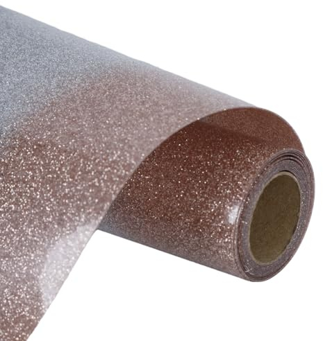 HTVVETUR Glitter Rainbow Heat Transfer Vinyl - 12 x 8ft Rainbow HTV Vinyl Glitter Iron on Vinyl
