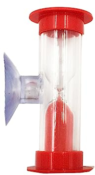 GRIRIW 3 Sanduhren, Sandglas, Timer zum Zähneputzen, Glas, Timer, für Badezimmer, Sanduhr, für Kinder, Dekoration, Rot