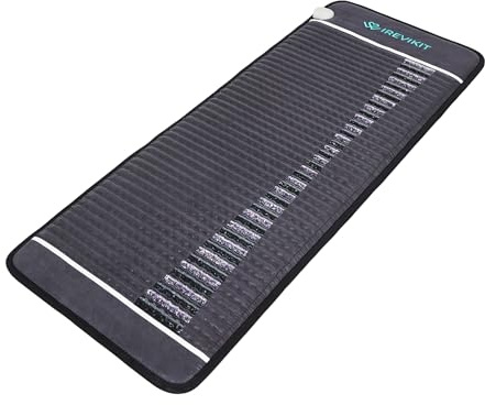 iReviKit Infrared Amethyst Mat - Midsize 59 L x 24 W - Amethyst Infrared Mat, Far Infrared Heating Pad for Full Body Relaxation, Negative Ions, Adjustable FIR Heating, Auto Shut-Off