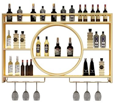 Weinschrank, Wandmontage, Eisen, Bar, Vitrine, Vitrine für Restaurants (B39,1 x 15 x 80 cm)