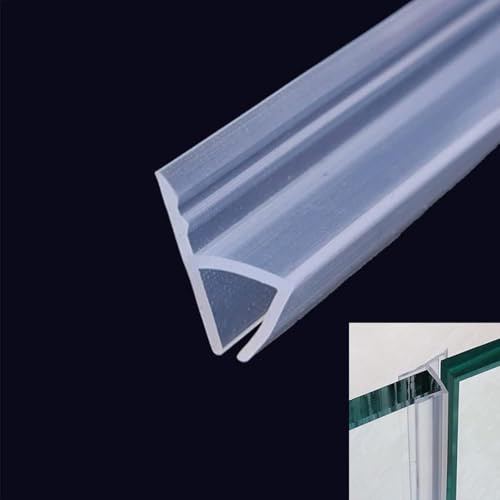 ACESOME Guarnizione per porta della doccia per porte in vetro, 2 metri, guarnizioni per porte della doccia, guarnizione in silicone per porta in vetro (h Shape, sigillate fughe da 0 a 10 mm, per vetro