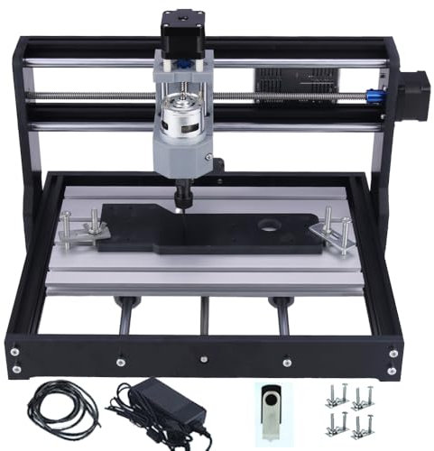 CNC Router Machine, Mini CNC Machine, Working Area 300X180x40MM, 3 Axis Grbl Control Diy Mini Cnc Milling Engraver Engraving Machine with CNC Offline Controller for Plastic/Wood/Acrylic/Pvc/Pcb/Wood