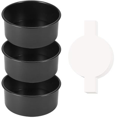 Fnfhsa Molde para Pasteles 6 Pulgadas, 3 Piezas Moldes para Pasteles Redondos con 100 Piezas Papel Pergamino, Moldes Antiadherentes para Hornear Pasteles, Aptos para Lavavajillas