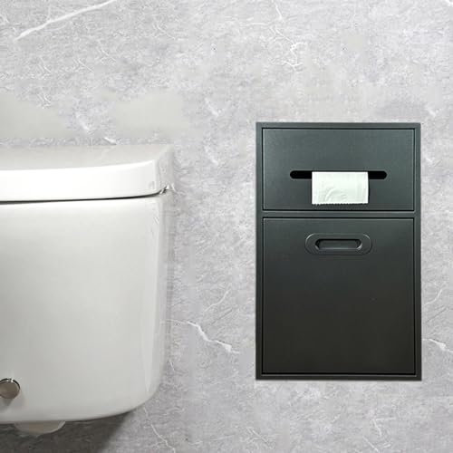 TYYCKJ Nichos empotrados Nichos de Acero Inoxidable con Puerta extraíble con Bote de Basura Ducha de baño Nicho Personalizado Junto al Inodoro Adecuado para Parques Baños públicos (Color: B