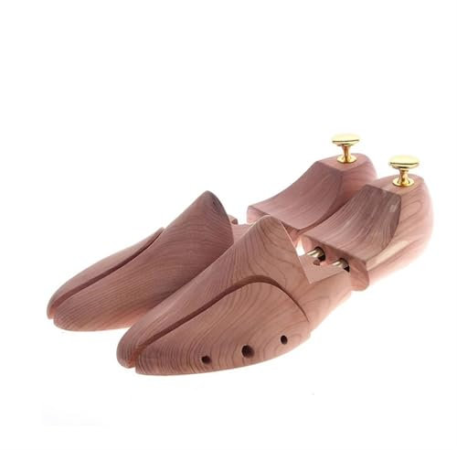 NJIEzhao Twin Tube Red Cedar Wood Adjustable Shoe Shaper Men's Shoe Tree Shoe Stretchers(EU 43 44)
