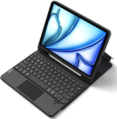 Inateck iPad 10th Generation Case with Keyboard, Detachable Keyboard with Trackpad for iPad A16 11th Gen 2025 11 inch, Air 11 inch M3 2025/M2 2024, Air 5/4, Pro 11 4/3/2/1, with Pencil Holder, Classic
