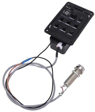 SEAFRONT Gitarren-Vorverstärker, EQ-Equalizer, Akustikgitarren-EQ, Onboard-Vorverstärker, Tonabnehmer, Tuner-Tool, Lautstärkeregler, LED-Anzeige für Presys Plus