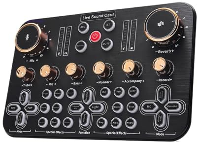 Controlador de DJ, Micrófono profesional de 48V, tarjeta de sonido en vivo DJ16, mezclador de Audio de transmisión en vivo for teléfono móvil, equipo de canto K600