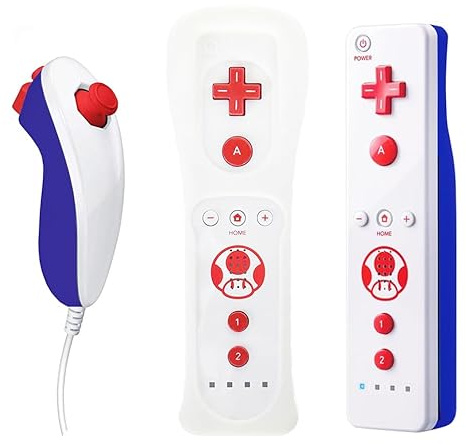 Qumox MotionPlus Controller Fernbedienung + Nunchuk für Wii Toad Ver