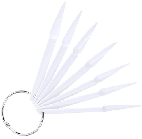 Homoyoyo 100pièces Nuancier Ongles Fan Shaped Palette Blanc Pour Pratique Nail Art Et Affichage Couleurs