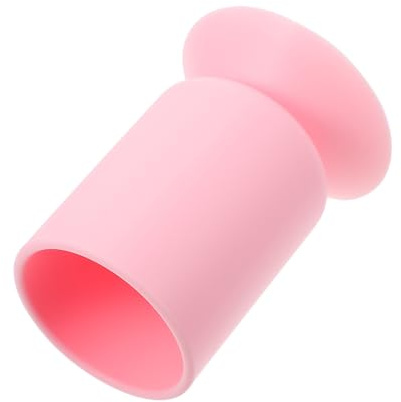 HAMPPLIES Silikon Penhållare med Sugpropp Anti-fall Makeupborsthållare för Skrivbord Multifunktionell Förvaring för Pennor och Borstar Rosa för Hem och
