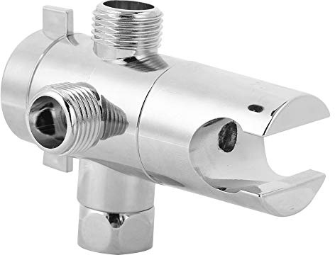 MUNEFE Deviatore Doccia, Valvola deviatore Braccio Doccia a 3 Vie, Valvola deviatore Doccia Vasca da Bagno con Supporto Soffione Doccia per Tutti i Tubi Doccia Standard (Interfaccia 2)