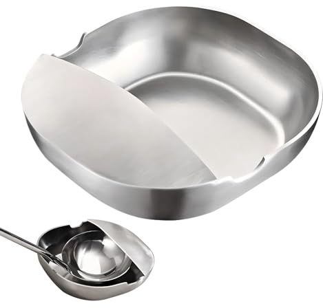 YRTUOP Metall Löffelablage, Freistehende Halterung Für Küchenutensilien Aus Edelstahl, Halterung Für Kochlöffel Und Pfannenwender, Für Löffel Spatel Schöpflöffel Theke Herd Kochen Zuhause