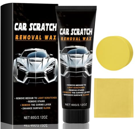 Car Scratch Remover Kit,Removes Scratches Anti-Ca/r Scr/atch Repair,Car Scr/atch Repair Kit for Deep Scratches,C/ar Scra/tch Removal Wax,C/ar Scra/tch Re/pair Paste for Cars,with Towel &Sponges