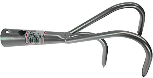 HaWe Hallenser-Randschaufel Grubber mit 3 Zinken, silber, 15 x 10 x 4 cm