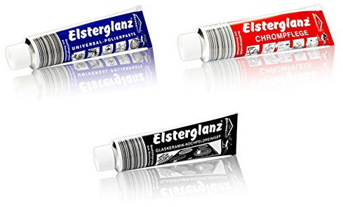 3x 150ml Elsterglanz Universal, Ceran, Chrom, Glaskeramik (4,86 EUR/100ml)