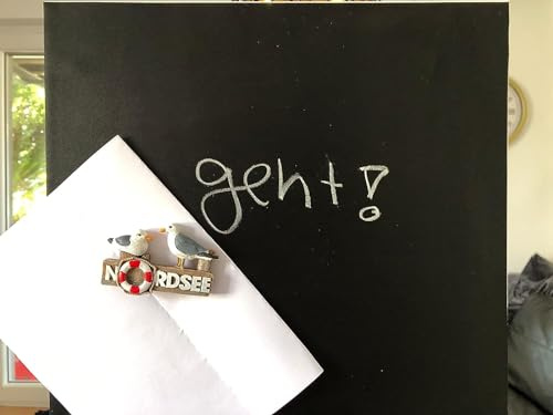 Flexible magnetische Tafelfolie selbstklebend | Verschiedene Größen für jede Anwendung | Magnetfolie | Magnettafel | Memotafel, mit Magneten für Büro, Pinnwand, Fotowand und Kühlschrank (50x30cm)