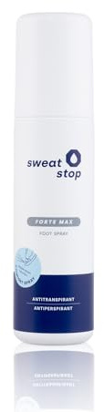 SweatStop FORTE MAX Antitranspirant Fuß Comfort Spray 100ml gegen Schwitzen an Füßen - Antiperspirant gegen Fußschweiß und Schweißfüße für Sie & Ihn