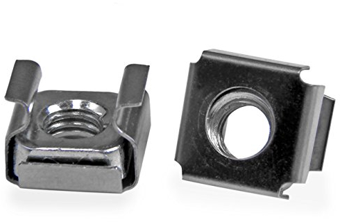 StarTech.com Käfigmutter M6 für Server Rack / -Schrank - Packung mit 50 - Cage Nuts für Serverschränke