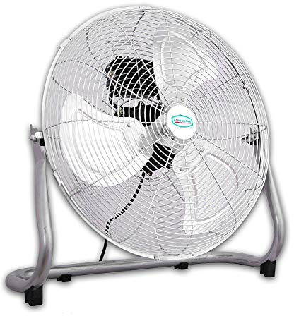 Commercial Portable Velocity Chrome Floor Electric Fan 3 Speed Metal 16 18 20 (20 inches Fan)