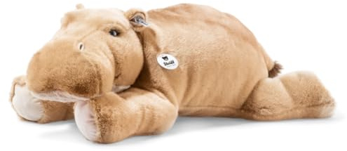 Steiff Kuscheltier Mocky Nilpferd, Süßes Stofftier mit Kunststoffaugen, Kinder, Jungen & Mädchen, Plüschtier 80 cm, Beige, 085352