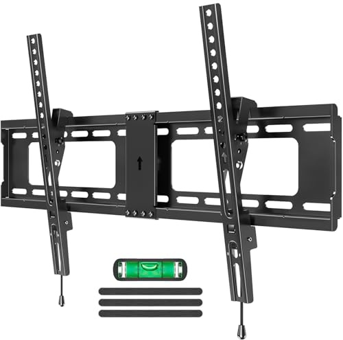 MOUNTUP TV Wall Mount Tilting TV Mount Bracket for Most 37-82 Inch Flat Screen/Curved Low Profile Wall Mount Saving Space Max VESA 600x400mm Hold up to 132 lbs Fit 16 18 24 Stud