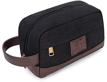 Seemeroad Borsa da Toilette da Viaggio in Tela per Uomo & Donna Borsa da Barba con Maniglia Laterale per Organizzare Oggetti Personali Accessori