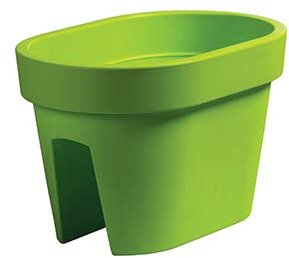 Erhard-Trading Balkonkasten Altea Geländertopf Blumenkasten Blumentopf Geländer oval rund bunt (oval, Limette)