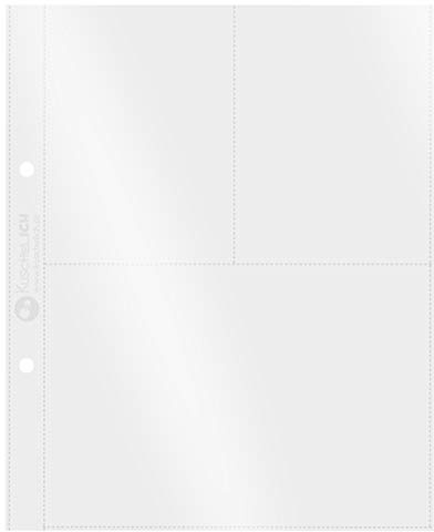 KuschelICH Sammelhüllen für DIN A5 Ordner - 2 Taschen DIN A5 10x15 cm & 4 Taschen DIN A6 10,5x7,5 cm - transparent, dokumentenecht, PP, 10 Stück, für Post-Karten, Fotos, Dokumente