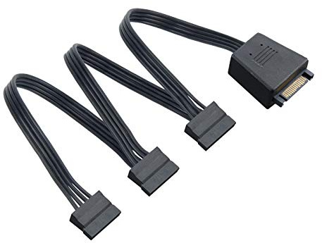 SilverStone Technology CP06-L, Superflexible 1-zu-3-SATA-Stromanschlüsse, Zwei 2200-μF-Kondensatoren, SST-CP06-L