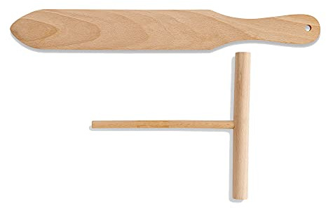 Mrs. Anderson’s Baking Crepe Spreader and Spatula Set, Romanian Beechwood, 2-Piece Set