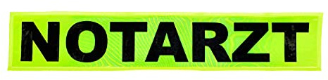 RescPol Rückenschild NOTARZT gelb 42 x 8cm