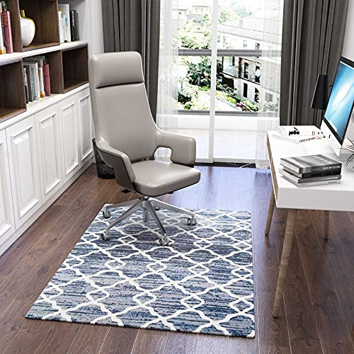 Dikilong Luxury Chair Mat for Carpeted Floor,Office Chair Mat hardwood floors, 120 X 90cm Multi-Purpose Carpet Protector for Home and Office, protects floors, anti-skidding and stop noise, Santiago