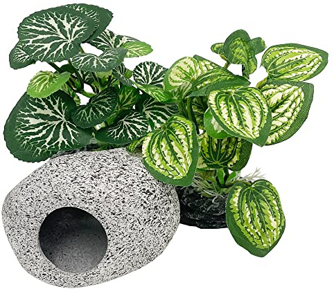 Smoothedo-Pets Aquariumpflanzen, Betta-Dekoration, weiches Seidenblatt, kleine Größe, Kunststoff, künstliche Pflanze, Goldfisch, Wasserlandschaft, Fischversteck, Schlangenbecken, Reptilien, B -