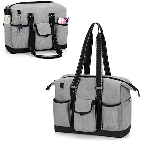 Damero Lehrer Schultertasche, Arbeitstasche Damen, Grau (Nur Tasche)