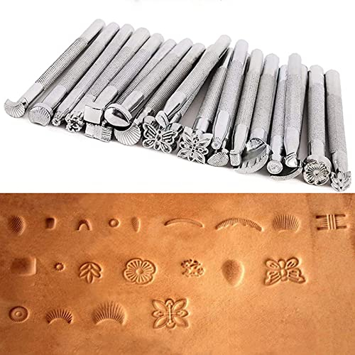 20 Stück Lederstempel für Ton, Metallstempel-Set, Prägestempel (20 Stück)