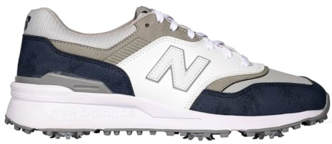 New Balance Men's 997 Golf, Navy/White 14 Wide