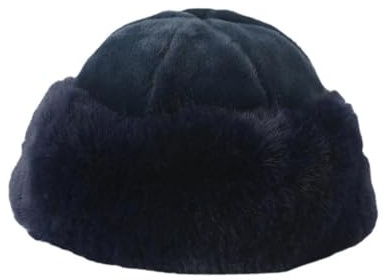 CLoxks Fliegermützen Original Fluffy Bomber Hüte Frauen Warm Winter Dicke Hut Dame Luxus Panama Cap Navy