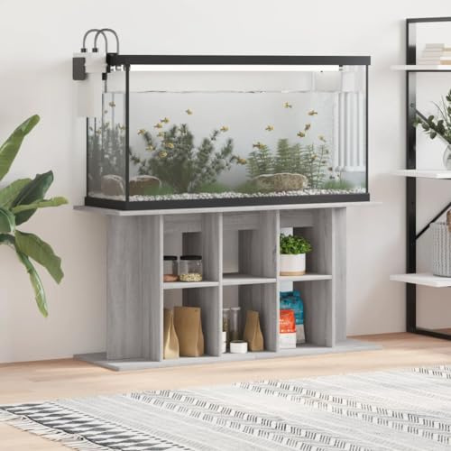 ZEYUAN Aquariumständer Betongrau 120x40x60 cm Holzwerkstoff, Aquarium Unterschrank, Aquarium Schrank, Aquariumschrank, Aquarium Tisch, Aquarium Stands
