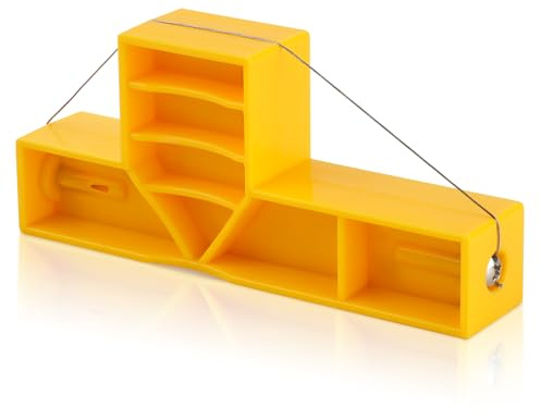 Clay Cutting Tool, 3.9 x 1.8 Inch Steel Wire Clay Cutter Flexible Wire Bevel Cutter Clay Pottery Scoring Trimming Tool for Sculpting Ceramic Making (Yellow)