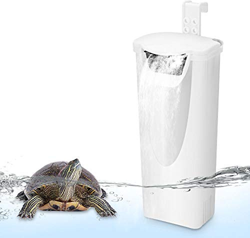 Funien Intern tyst akvariefilter, vattenfall sköldpadda inre filter, 3 W låg nivå vattenrengöringspump filtrering för litet akvarium