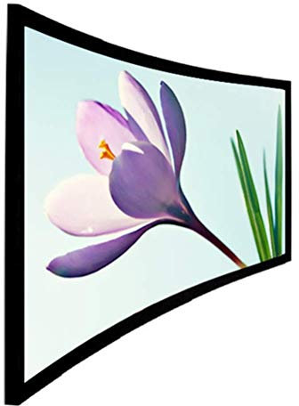 4K 16:9 Weiß Woven Acoustic Transparent Customize HD 3D Curved Fixed Frame Beamer Screen for Home Cinema Projection Screen (Size : 180 inch) ()