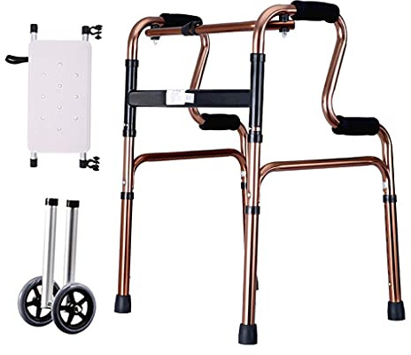 Klappbarer Rollator, Rollator, Gehhilfe, Gehhilfe, Stand, Aufrechte Gehhilfe für Senioren, ältere Menschen mit Sitz und Rädern, verstellbare Gehhilfen, faltbare, leichte Gehhilfen, Gehhilfe zum T