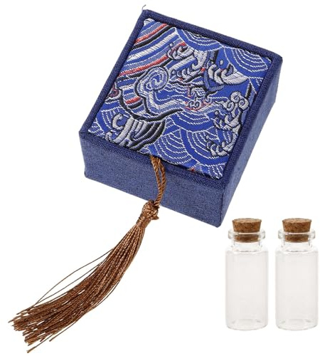 Amosfun Erinnerungsbox Baby Nabelschnur Aufbewahrung Mit 2 Flaschen Für Erstes Haar Und Milchzahn Diy Souvenir Geschenk