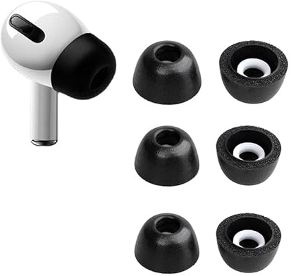 Keephifi [3 Paar] Memory Foam Tips für AirPods Pro Ohrstöpsel für AirPods Pro Ohrhörer mit hochdichtem Memory-Schaum, Geräuschunterdrückung, passen in das Ladeetui für AirPods Pro (S/M/L)