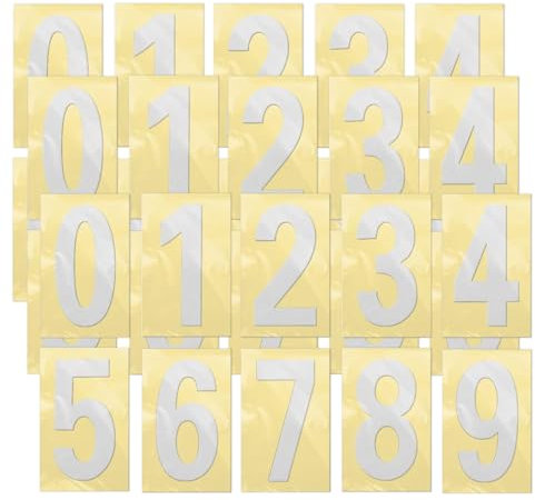 Hausnummer Klebend Klebezahlen Wetterfest Reflektierende Nummernaufkleber Number Stickers Groß Zahlen Aufkleber Selbstklebende Türnummer Mailbox Numbers Vinyl Wasserdichte 0-9 3 Zoll für Briefkästen